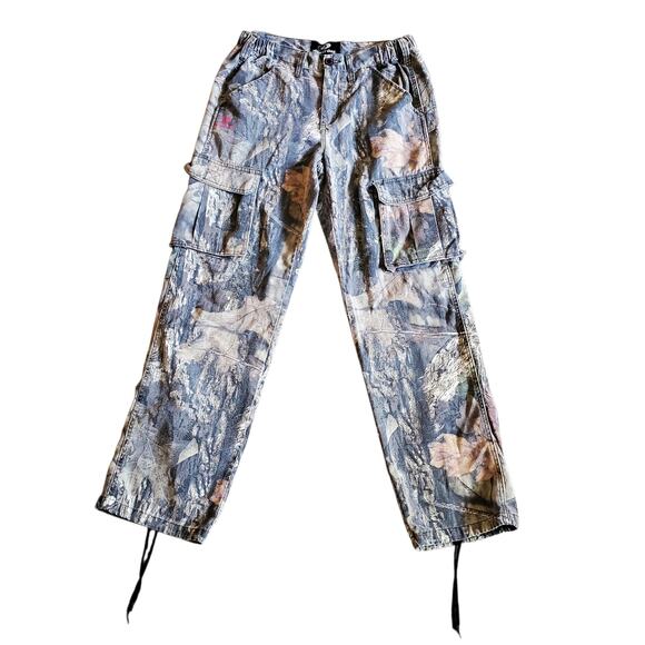 Y2k Camo Pants Mossy Oak Perfect Fade Baggy Pants Pink Accents - Size 5 - Picture 3 of 8